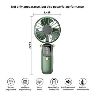 2PCS Handheld Fan 6 Speed USB Rechargeable Portable Foldable