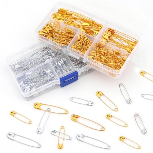 1Set 27/32/38/45/55mm Safety Pins Box DIY Sewing Tools Iron