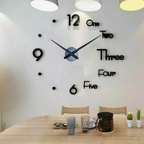 3D Wall Clocks Luminous DIY Acrylic Mirror Wall Stickers for