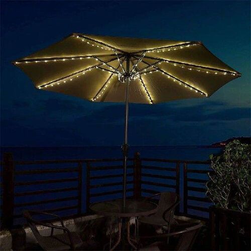 104 LED Garden Umbrella Light Outdoor Waterproof IP67 AA