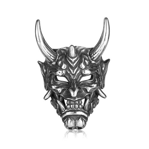 Retro Punk Men Ring Demon Skeleton Hip Hop Rock Locomotive R
