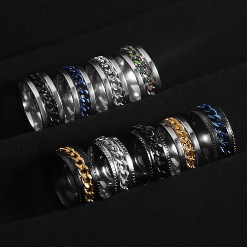 New Cool Stainless Steel Rotatable Couple Ring High Quality