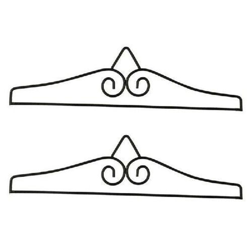 2pcs Garden Wall Scroll Hangers Metal Horizontal Garden