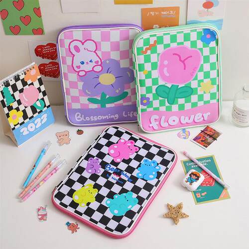 Cartoon PU Leather Pattern Tablet Case Travel Carring Bag Pr