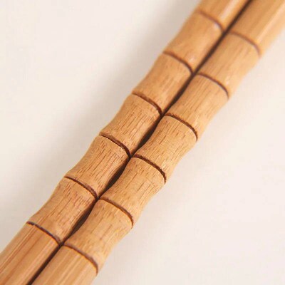 5 Pairs Handmade Natural Bamboo Wood Chopsticks Healthy Chin