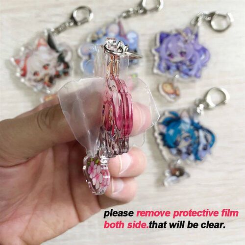 Game Shogun Yae Miko Xiao Keychain Cosplay Cute Character Ve