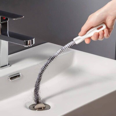 Pipe Dredging Brush Long Clean Kitchen Bathroom Hair Sewer S