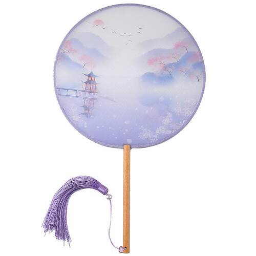 Chinese gift round fan women girl Creative souvenir dance