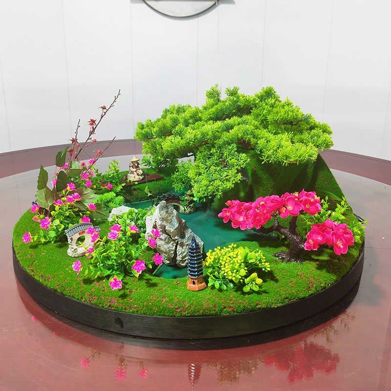 酒店餐厅桌面微景观小摆设仿真花雾化灯光盆景摆件饭店餐桌装饰品,家居饰品,餐桌花艺,淘宝优惠券,粉丝福利购,淘宝优惠卷