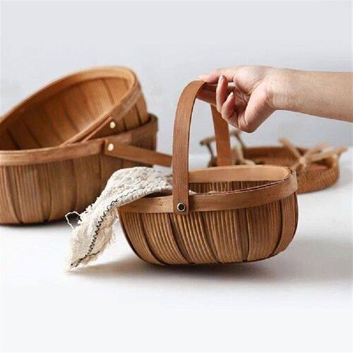 Woven Handmade Storage Basket Decorative Rattan Plant Pot