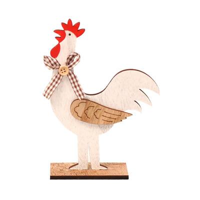 Easter Wooden Rooster Ornaments Christmas Wooden Ornaments H