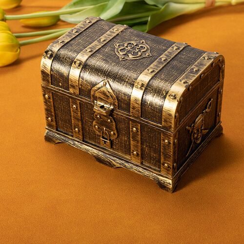 Vintage Transparent Pirate reasure Storage Box Organizer Ear