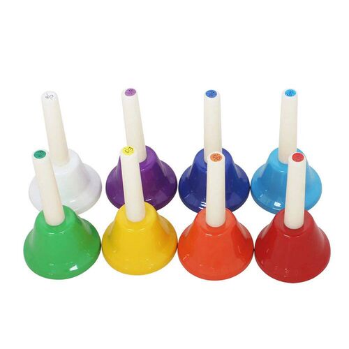 Orff Musical Instrument Set Colorful 8-Note Hand Bell Childr