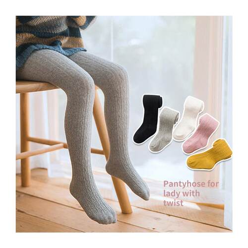 Baby Girl Tights Warm Leggings Kids Pants Solid Cotton Child