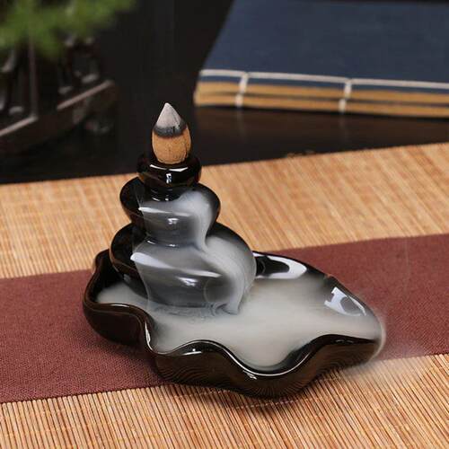 Creative Home Decor Backflow Stick Incense Burner Ceramic Ce
