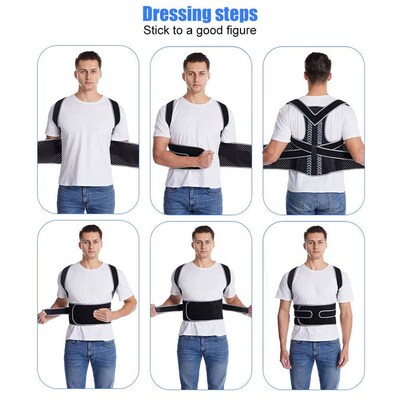 Straight Back Posture Corrector Shoulder Lumbar Brace Spine