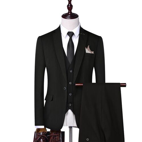 Fashion Striped Business Suit Mens Autumn and Winter New Sl