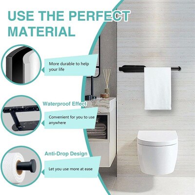 Kitchen Paper Towel Holder Adhesive Tissue Hanger Toilet Rol