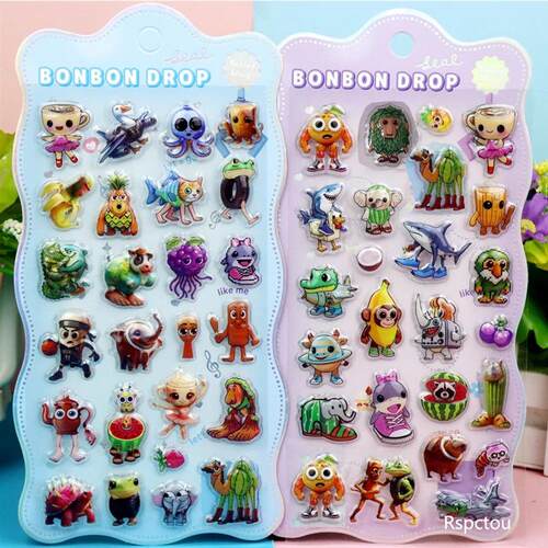Italian Brainrot 3D Relief Stickers Tung Tung Tung Sahur Fun
