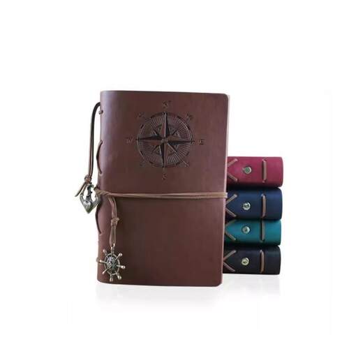 Leather Journal Notebook Cover Diary A6 Unlined Blank Paper