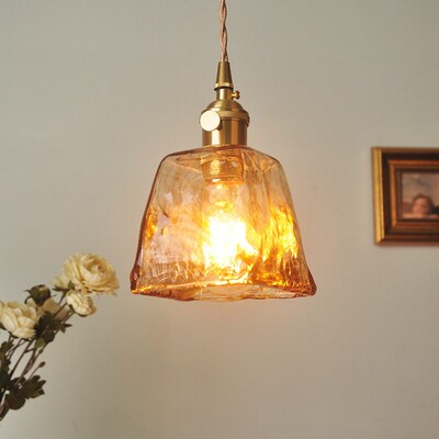 Brass Glass Chandeliers Nordic Retro B&b Bar Restaurant Beds