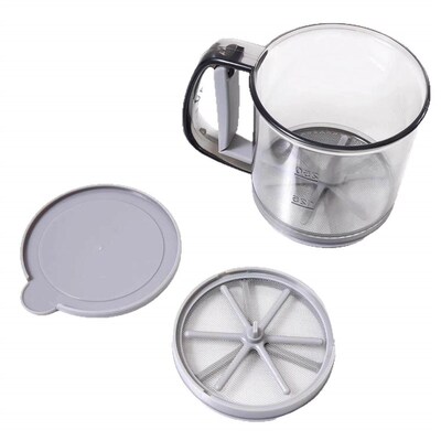 Semi-automatic flour sifter handheld kitchen sieve mesh filt