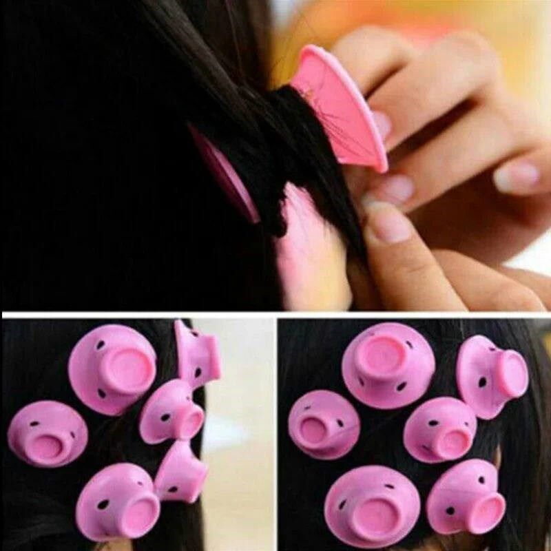 20/set Soft Rubber Hair Care Rollers Silicone Hair Curler No