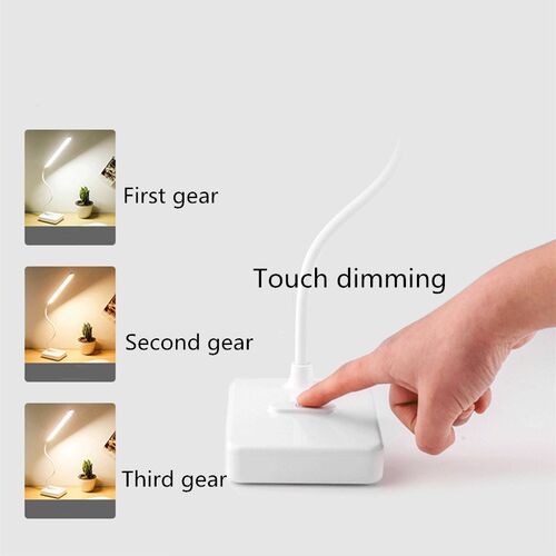 15 LED table lamp dimmable reading eye protection USB charg