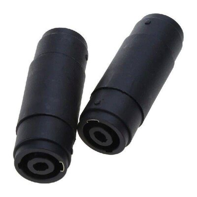 2 Pcs 4-Pin Pole Female To Female Speakon Coupler Adapter o