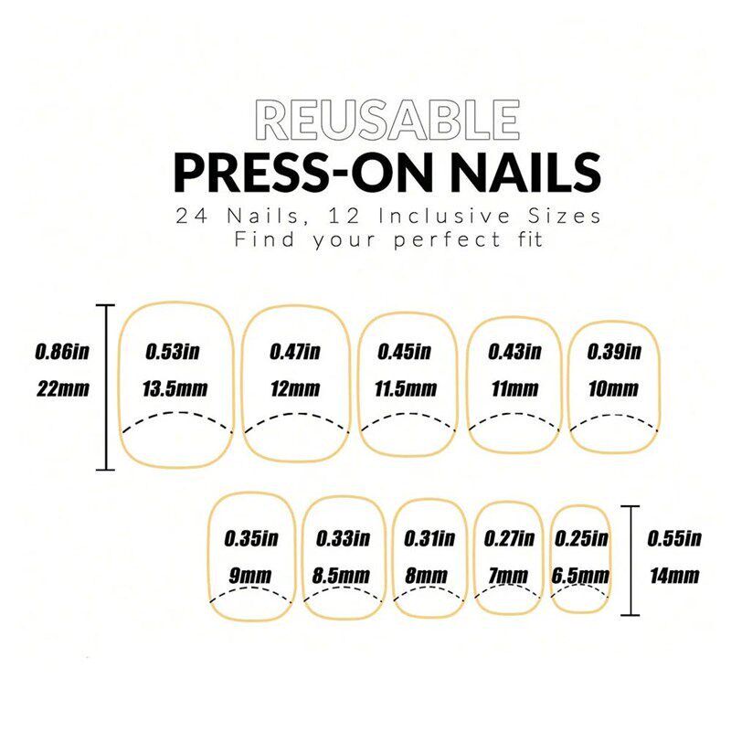 24PCS Press On Nails Short Pink Square Fingertip French Trim