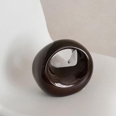 现代艺术感纸巾盒店书房厅玄关纸桌酒面摆客件PNY高级感抽盒手提