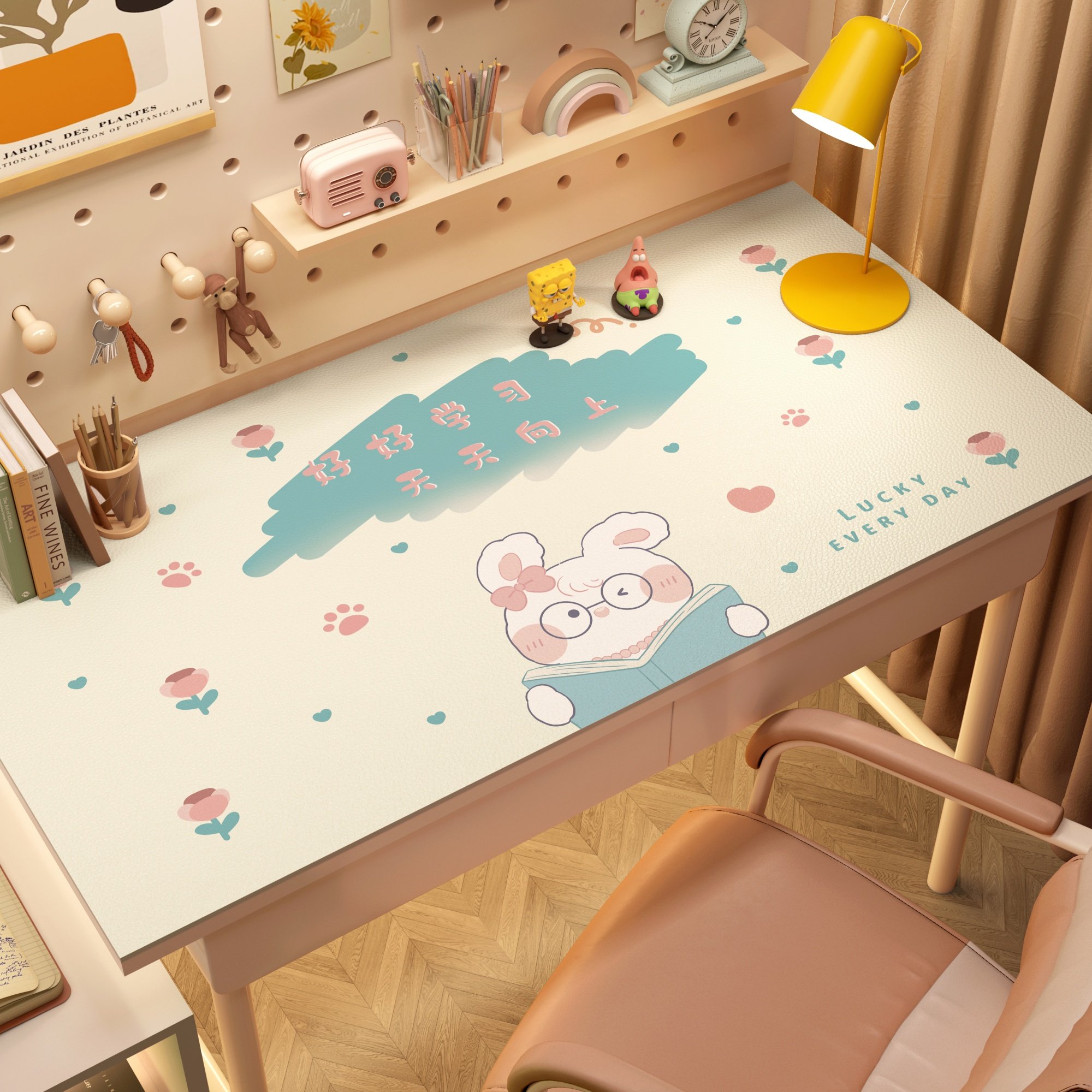 桌面保护垫卡通儿童学生护眼桌布女生学习写字台电脑桌专用书桌垫,居家布艺,桌布,淘宝优惠券,粉丝福利购,淘宝优惠卷