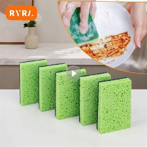 1Pcs Natural Wood Pulp Cotton Cloth Washing Dishes Cleaning