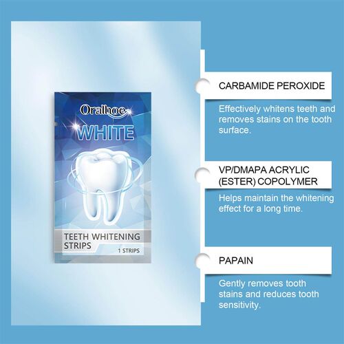 Oralhoe Shiny Teeth Strips Fresh Breath Gentle Stain Removal