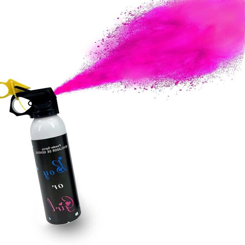 Baby Gender Disclosure Reveal Powder Spray Shower Powder Bab