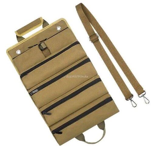 Portable Roll Up Storage Bag Car Tool Storage Bag with 5
