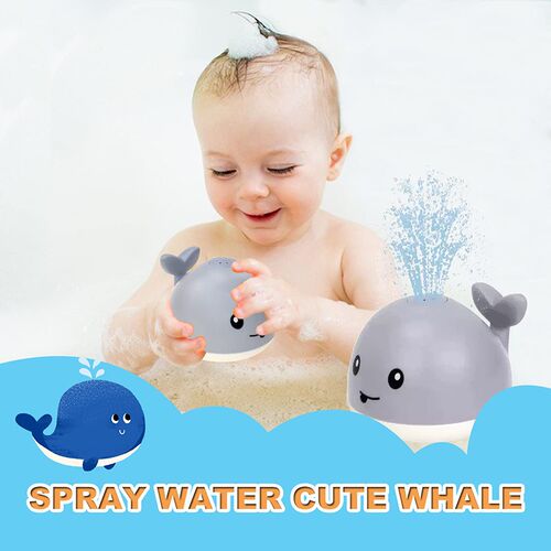 Baby Light Up Bath Toys Whale Automatic Sprinkler Bathtub To
