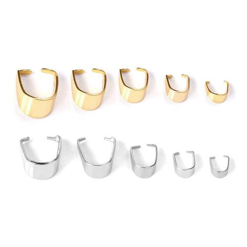 ASON 100pcs/Lot Stainless Steel Pendant Pinch Bail Clasps Ne