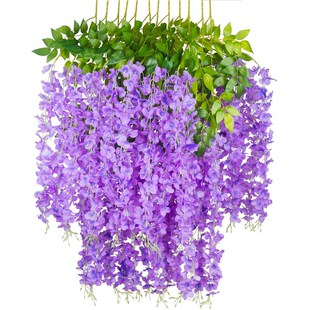 1Pc 110cm Wisteria Artificial Flower Silk Vine Hanging Garla