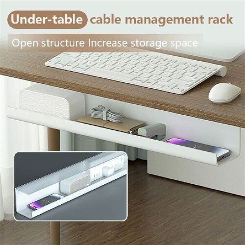 Under Desk Cable Management Tray Self Adhesive Cable