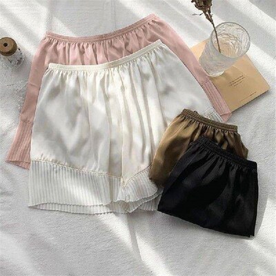 4Colors Jk Pleated Lace Non-Rolled Loose Casual Bottoming
