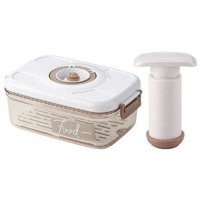 Vacuum Food Storage Container with Removable Drain Plate