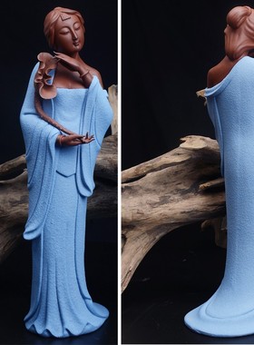 新款精品仿古陶瓷仕女摆件古典美女纯手工家居客厅送礼摆件装饰品