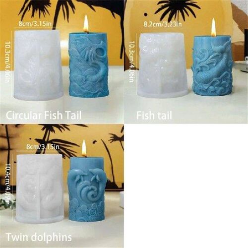 XX9B Ocean Themed Silicone Molds Soap Making Molds for