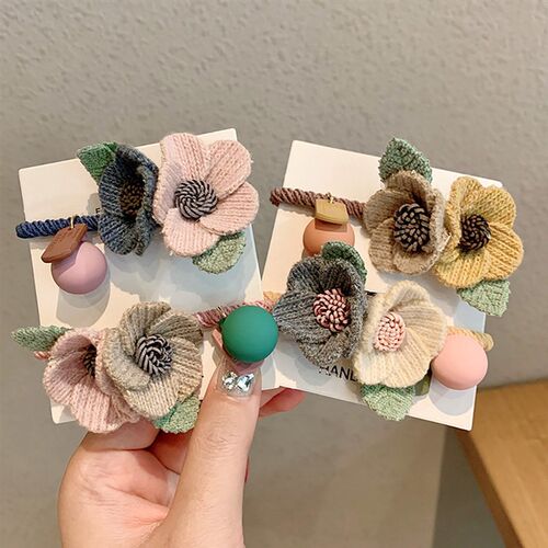 2023 Hot Korean Version Of The New Rose Flower Head Rope Gir