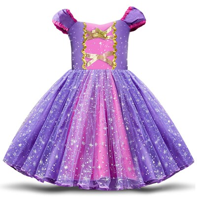 Girl Princess Dress Puff Sleeve Gorgeous Gowns Infant Hallow