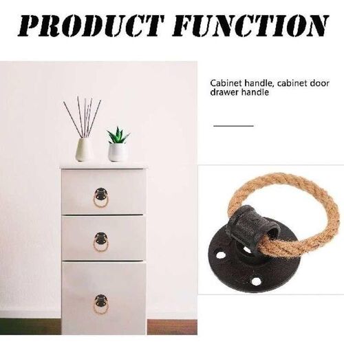 Rope Pull Ring Door Handle Vintage Kitchen Cabinets