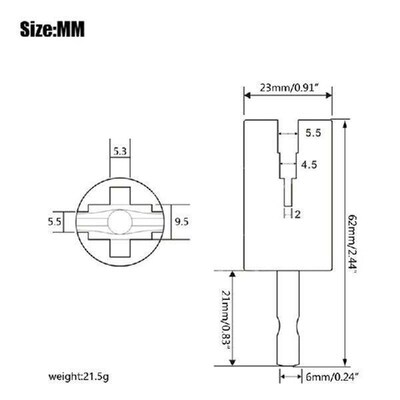 Hexagonal Guitar String Winder Head Hex Electric Drill