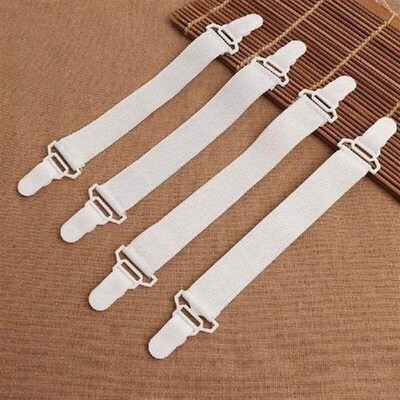 New 4pcs Nylon Buckle Elastic Band for Bed sheets Super