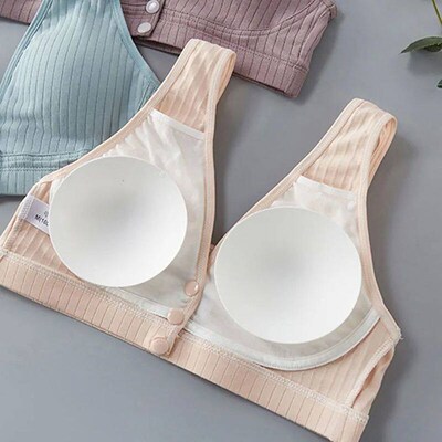 Cotton Maternity Nursing Bras Pregnant Breastfeeding Front B
